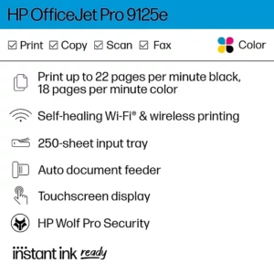 HP OfficeJet Pro 9125e - Features